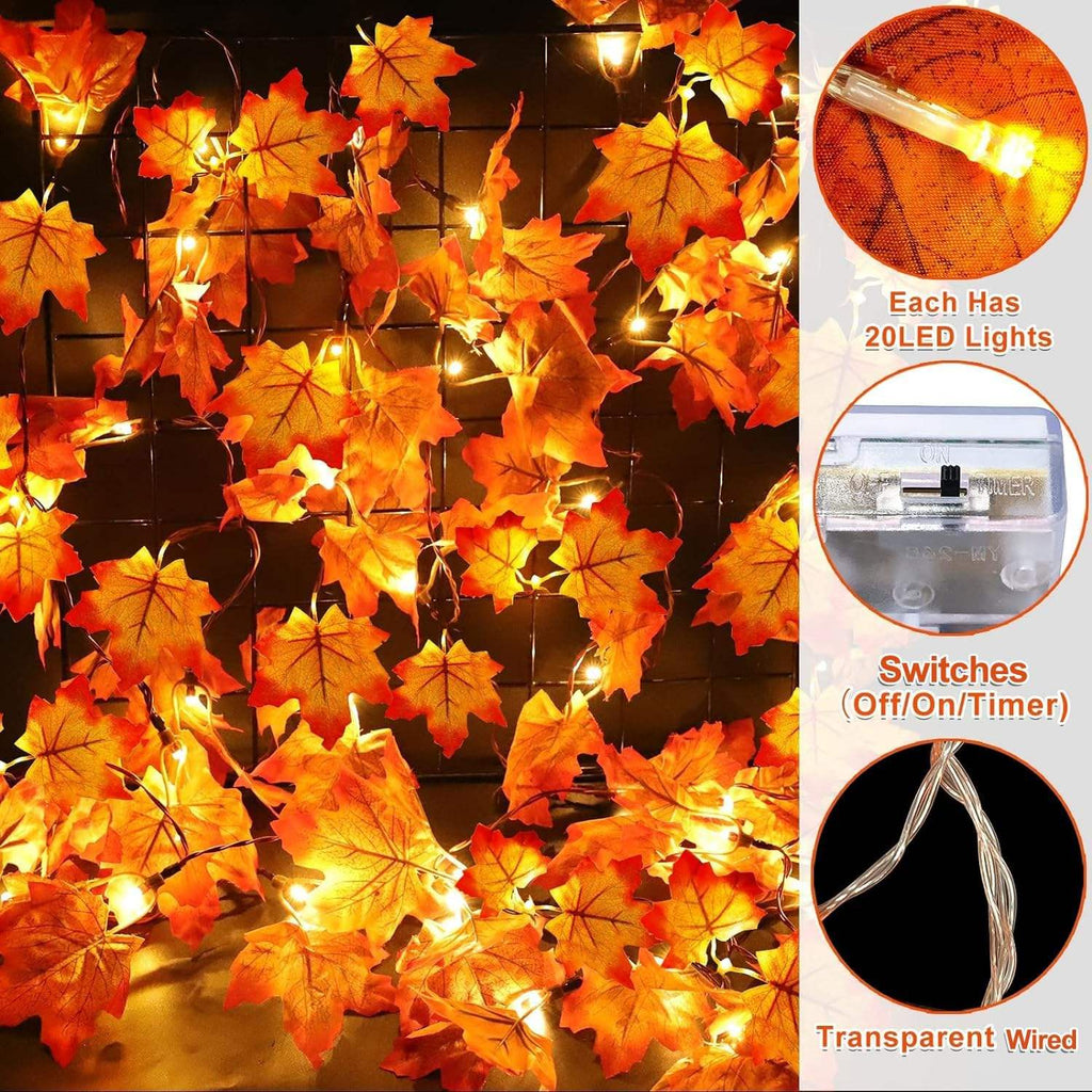 Maple Leaf LED String Lights