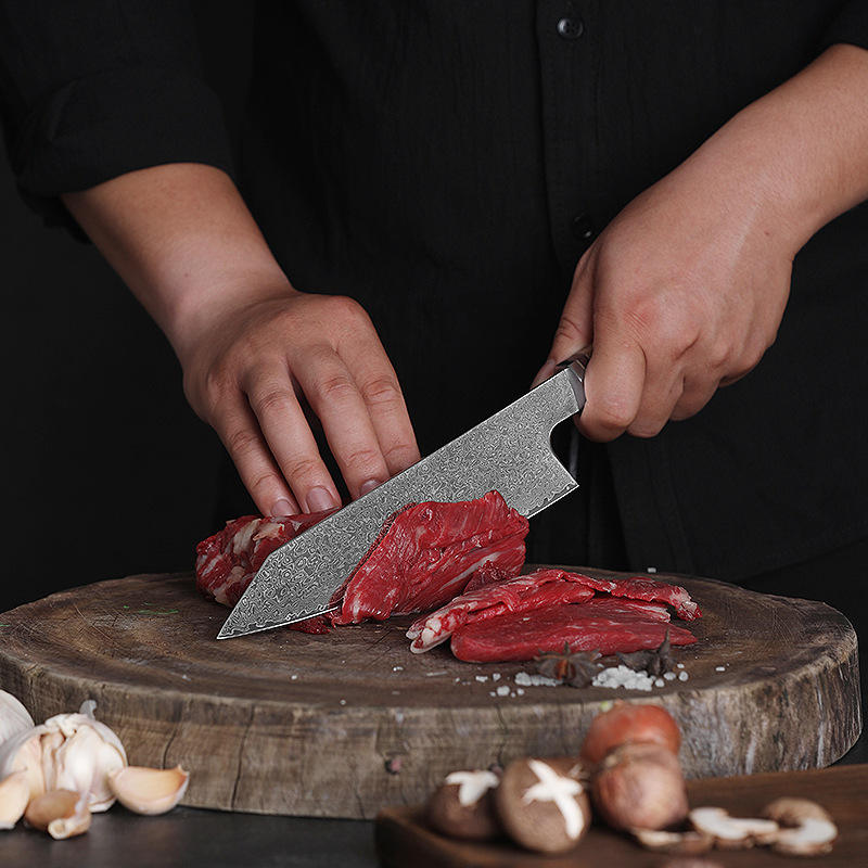 Petal & Pine Damascus Chef Knife