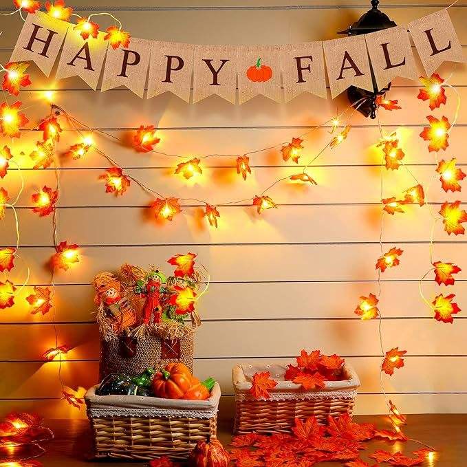 Maple Leaf LED String Lights